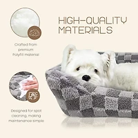 Precious Tails 26" Gray Cuddler Pet Bed