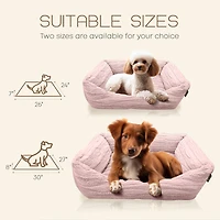 Precious Tails 26" Pink Cuddler Pet Bed