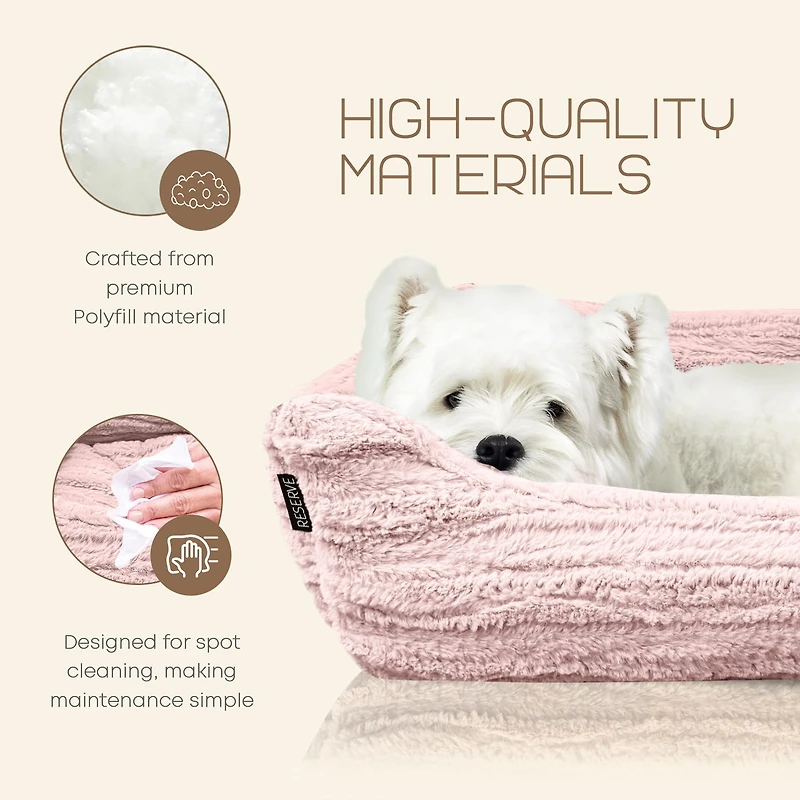Precious Tails 26" Pink Cuddler Pet Bed