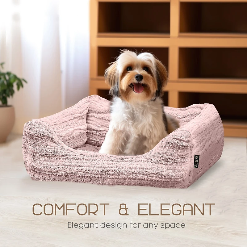 Precious Tails 26" Pink Cuddler Pet Bed