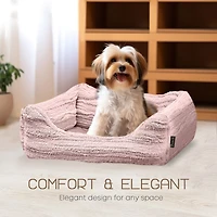 Precious Tails 26" Pink Cuddler Pet Bed