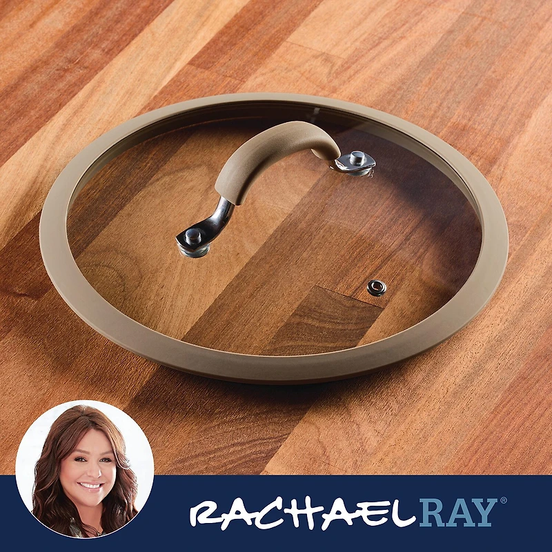 Rachael Ray Cook + Create 10" Silicone-Rimmed Glass Lid