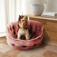 Precious Tails Round Cuddler Rose Pet Bed