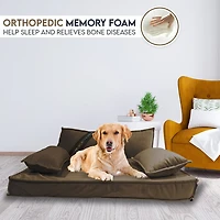 Precious Tails 30" Mocha Orthopedic Pet Bed