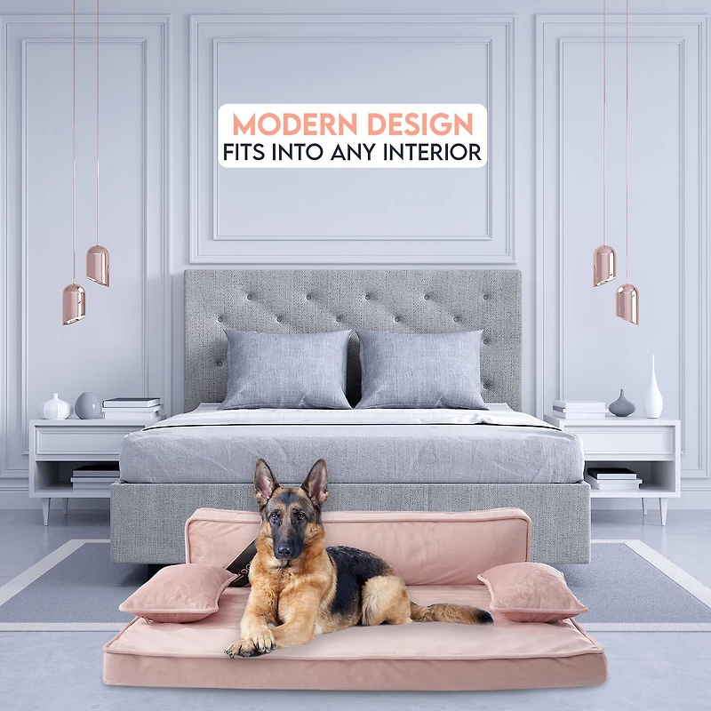 Precious Tails 35" Pink Orthopedic Pet Bed