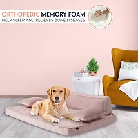 Precious Tails 35" Pink Orthopedic Pet Bed