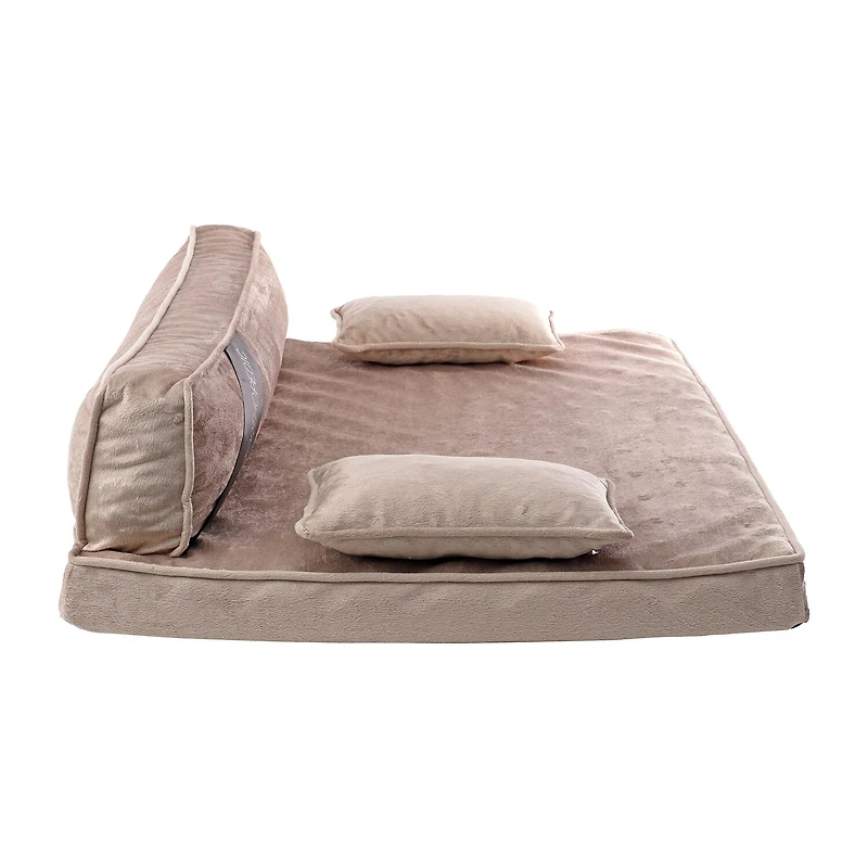 Precious Tails 35" Taupe Orthopedic Pet Bed