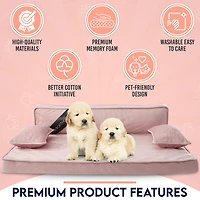 Precious Tails 35" Taupe Orthopedic Pet Bed