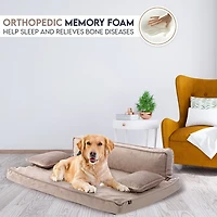 Precious Tails 35" Taupe Orthopedic Pet Bed