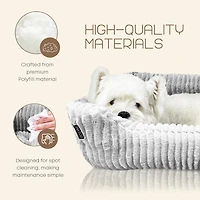 Precious Tails 26" Charcoal Cuddler Pet Bed