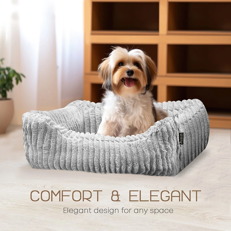 Precious Tails 30" Charcoal Cuddler Pet Bed