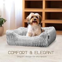 Precious Tails 30" Charcoal Cuddler Pet Bed