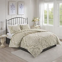 Madison Park Aeriela 3-pc. Damask and Scroll Cotton Comforter Set