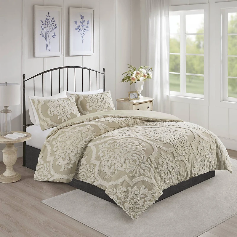 Madison Park Aeriela 3-Pc. Chenille Duvet Cover Set
