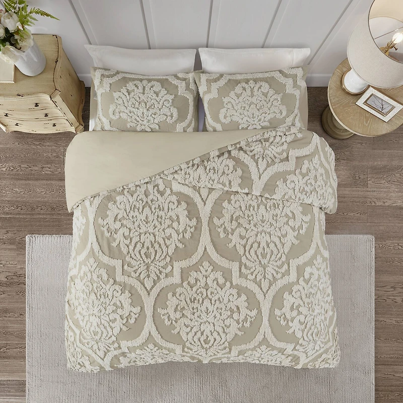 Madison Park Aeriela 3-Pc. Chenille Duvet Cover Set