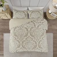 Madison Park Aeriela 3-Pc. Chenille Duvet Cover Set