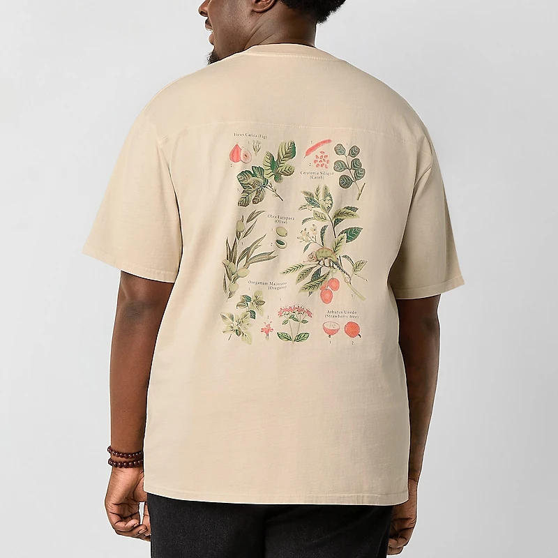 Arizona Mens Crew Neck Short Sleeve Regular Fit Big and Tall Graphic T-Shirt