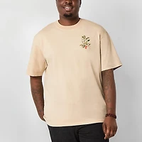 Arizona Mens Crew Neck Short Sleeve Regular Fit Big and Tall Graphic T-Shirt