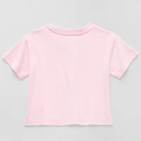 Thereabouts Little Girls Round Neck Short Sleeve Boxy Fit Graphic T-Shirt