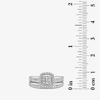 (I, I2) Womens 1/5 CT. Lab Grown White Diamond 14K Gold Over Silver Sterling Bridal Set