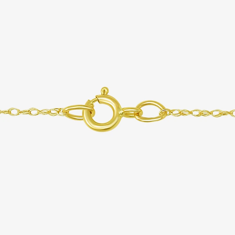 Gold Addiction Womens 10K Gold Moon 18 Inch Pendant Necklace