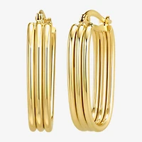 Gold Addiction Womens 10K Gold 23.5mm Hoop Earrings