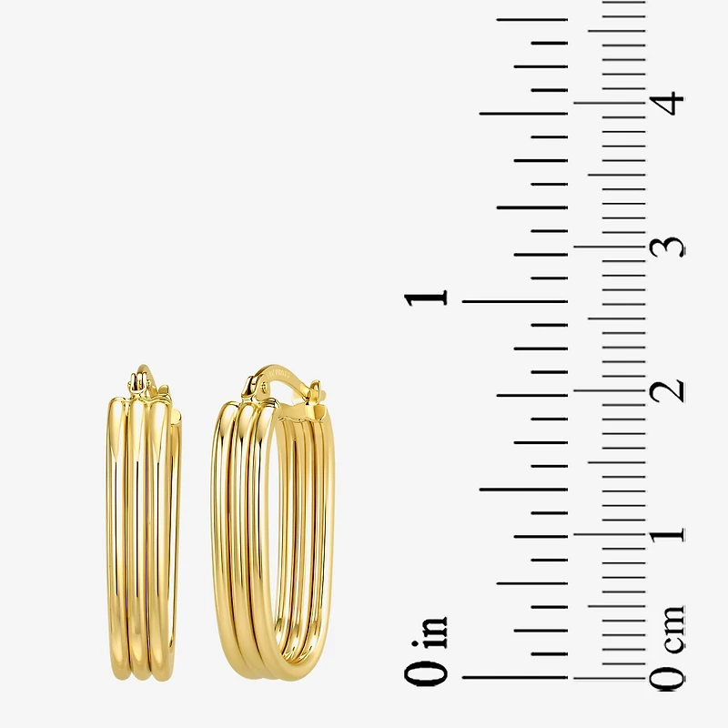 Gold Addiction Womens 10K Gold 23.5mm Hoop Earrings