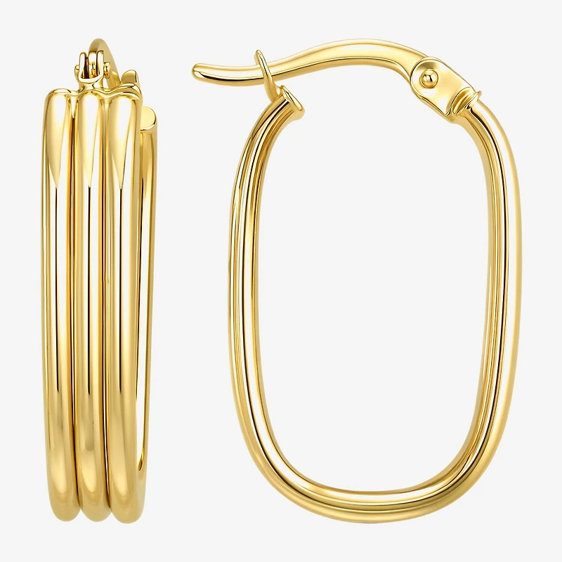 Gold Addiction Womens 10K Gold 23.5mm Hoop Earrings