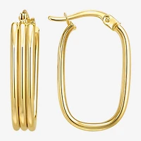 Gold Addiction Womens 10K Gold 23.5mm Hoop Earrings