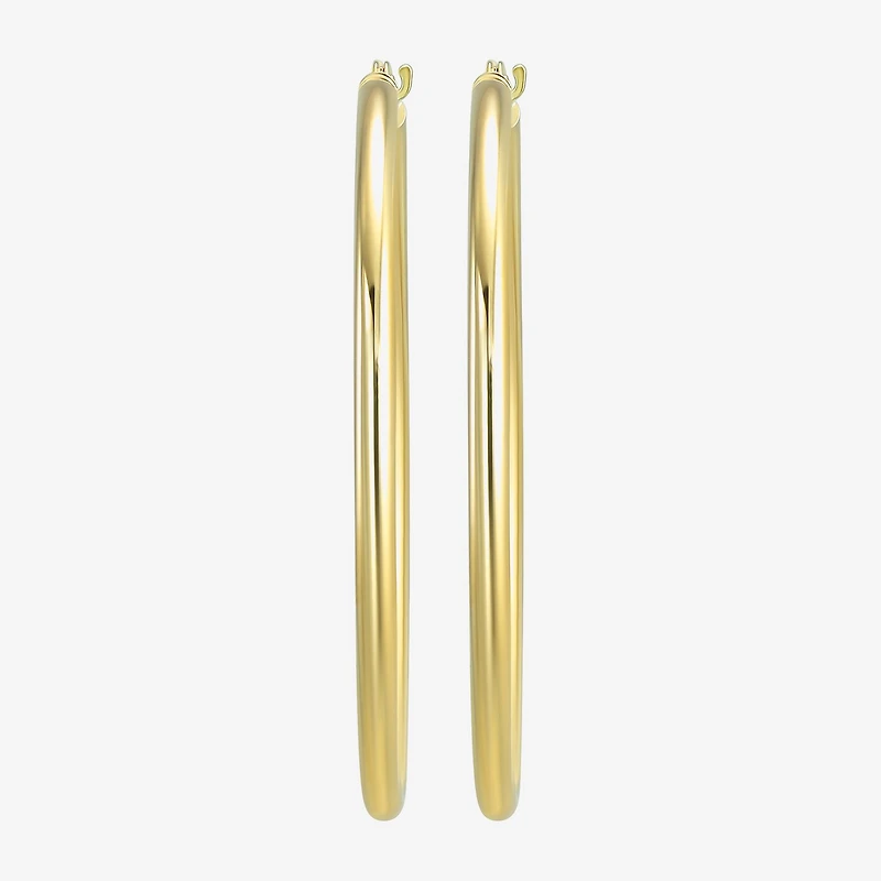 Womens 10K Gold 40mm Hoop Earrings