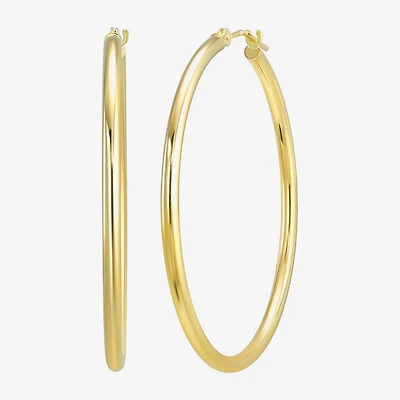 Womens 10K Gold 40mm Hoop Earrings