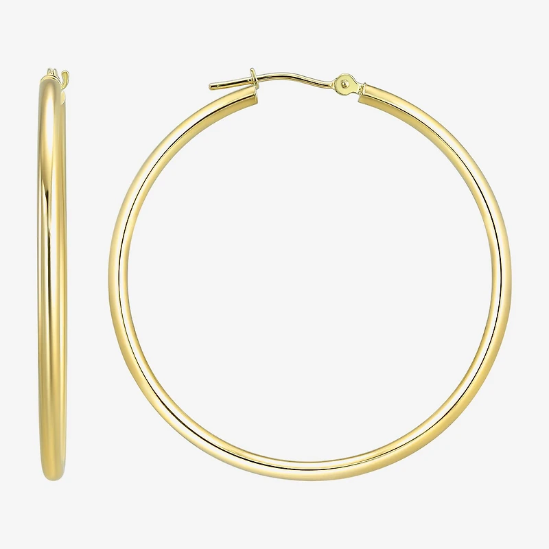 Womens 10K Gold 40mm Hoop Earrings