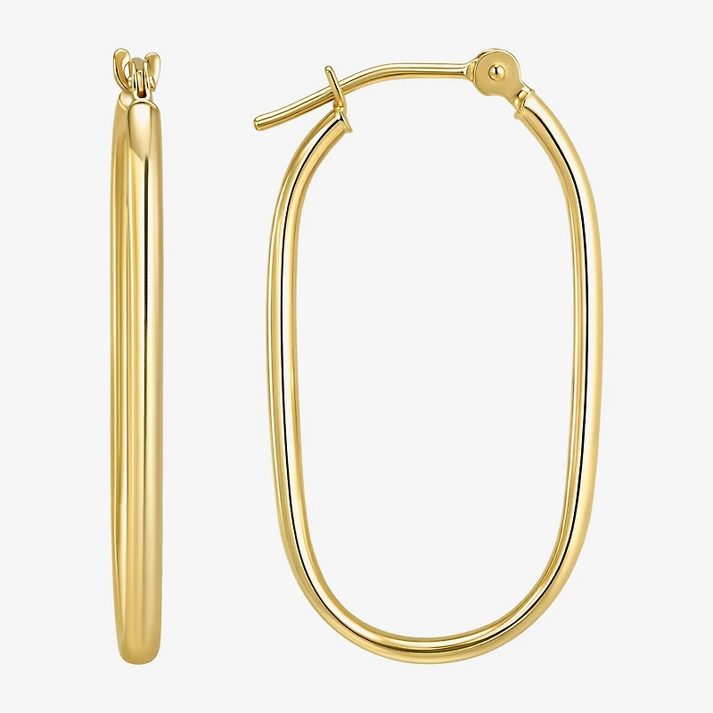 Womens 10K Gold 26mm Hoop Earrings