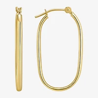 Womens 10K Gold 26mm Hoop Earrings
