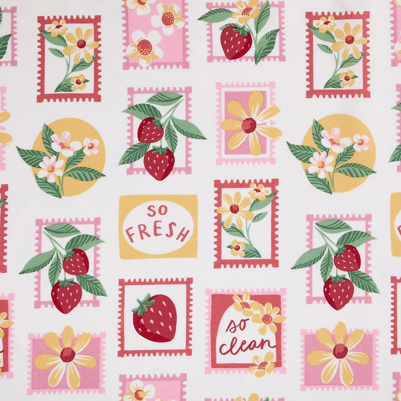Home Expressions Stamps & Berries Shower Curtain