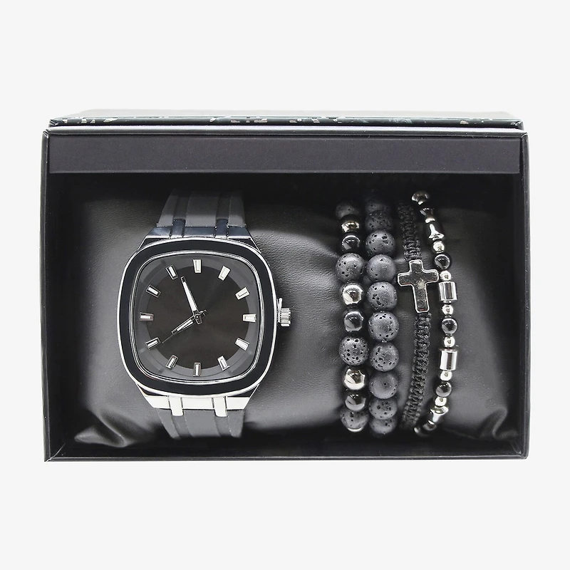 Mens Black 5-pc. Watch Boxed Set Mac7162jc