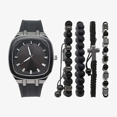 Mens Black 5-pc. Watch Boxed Set Mac7162jc