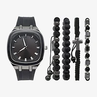 Mens Black 5-pc. Watch Boxed Set Mac7162jc