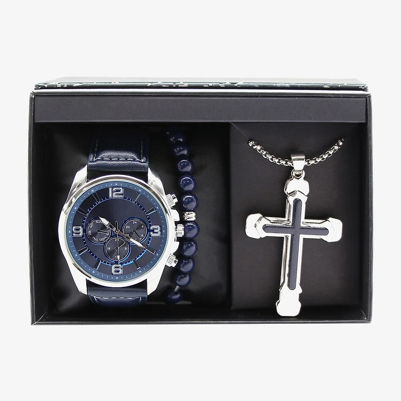 Mens Blue 3-pc. Watch Boxed Set Mac7161jc