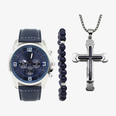 Mens Blue 3-pc. Watch Boxed Set Mac7161jc