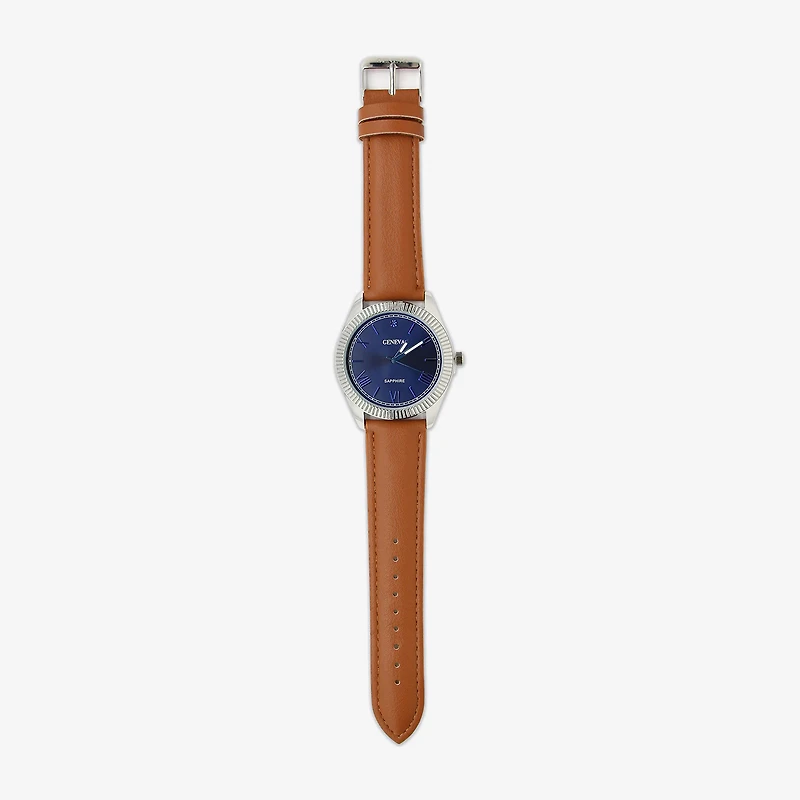 Geneva Mens Clear Strap Watch Mac5176jc