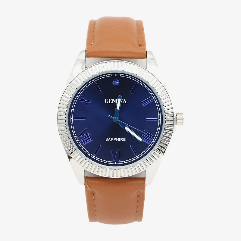 Geneva Mens Clear Strap Watch Mac5176jc