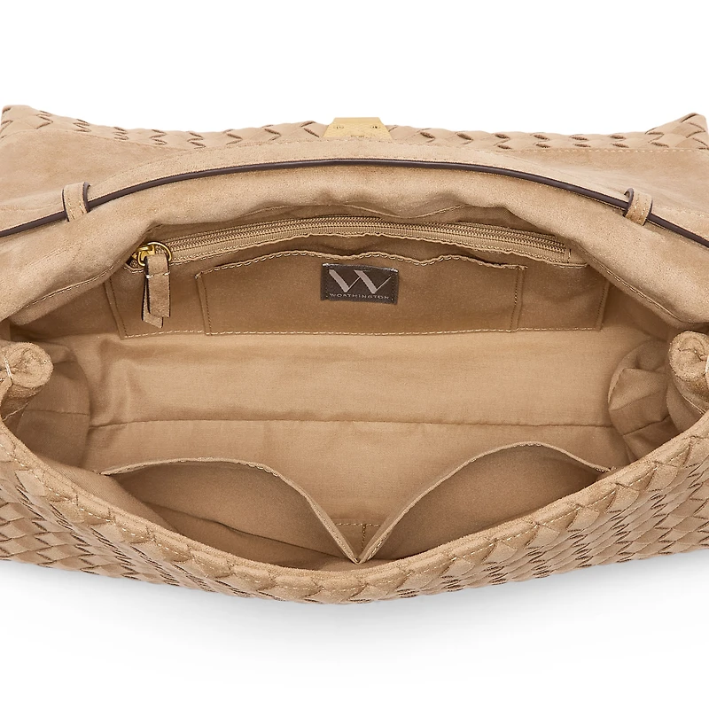 Worthington Woven Flap Crossbody Bag