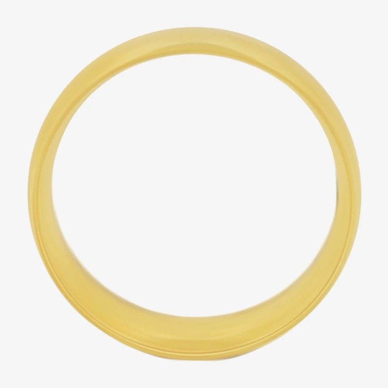 Steeltime Mens 6MM 18K Gold Over Stainless Steel Band