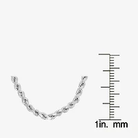 Sterling Silver Solid Rope Chain Necklace