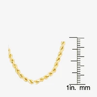 14K Gold Over Silver  Solid Rope Chain Necklace