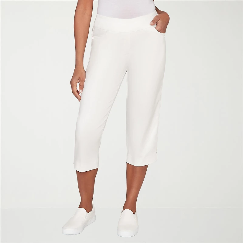 Alfred Dunner Resort Living Womens Straight Capri Pant