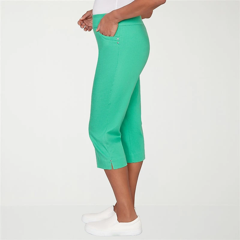 Alfred Dunner Resort Living Womens Straight Capri Pant