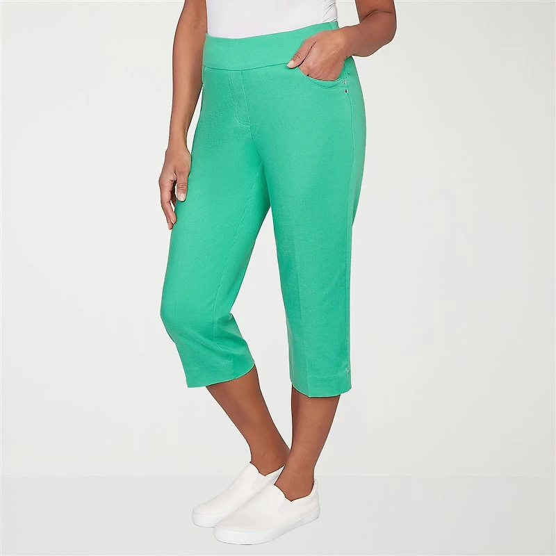 Alfred Dunner Resort Living Womens Straight Capri Pant