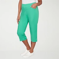 Alfred Dunner Resort Living Womens Straight Capri Pant